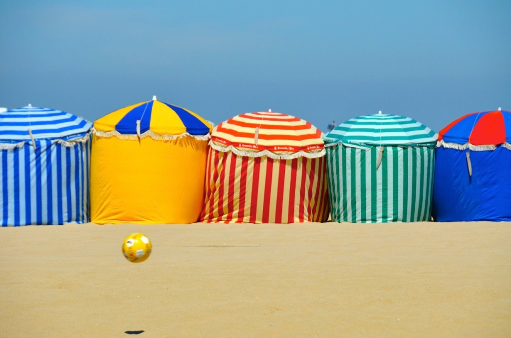 Carpas de playa, Trouville, Francia. Copyright Hernando Reyes