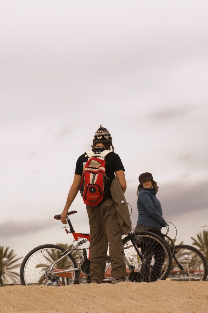 De paseo en bicicleta por Barcelona. Foto cortesía de Jonathan Alonso.