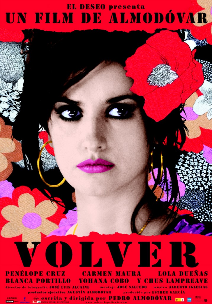 Cartel para la película Volver de Pedro Almodóvar. Diseño de Juan Gatti.
